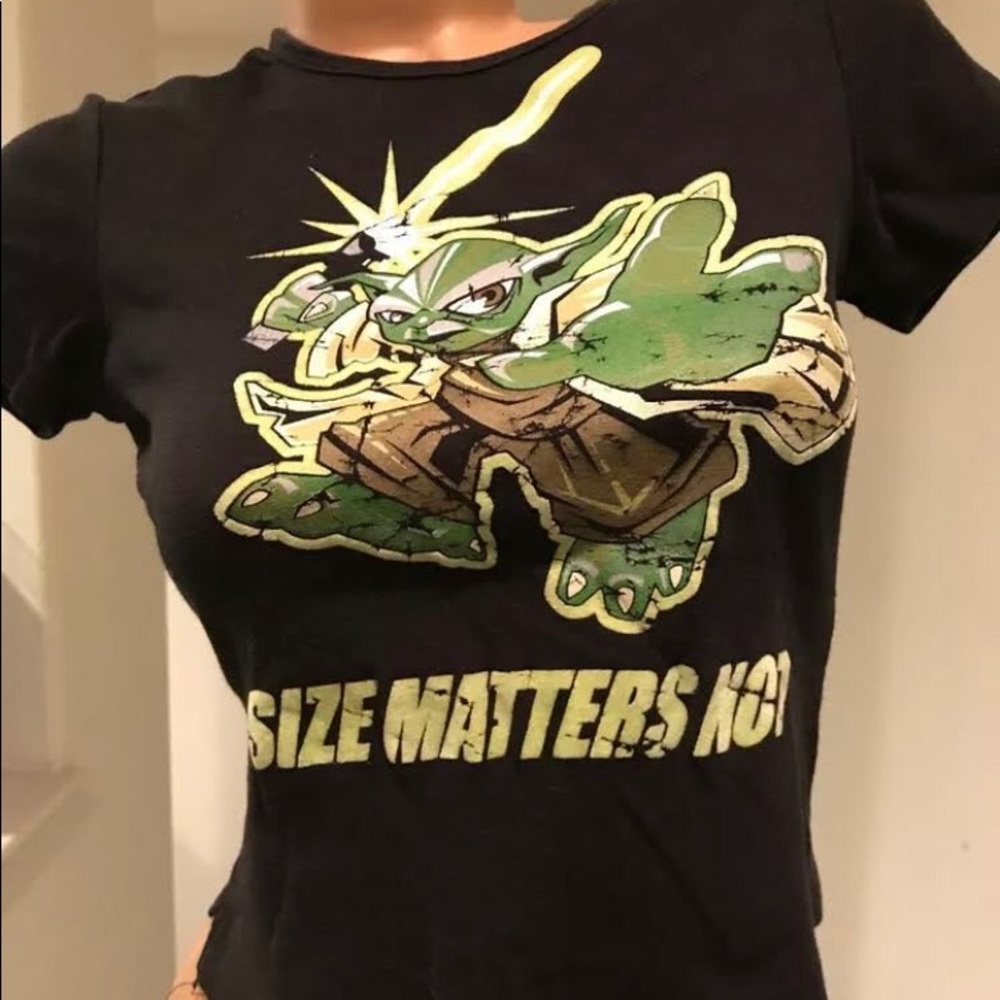 STAR WARS YODA Screenprint 90s Baby Tee Shirt XS/S